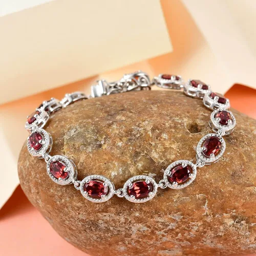 Vista 2 de Birthstone Tennis Bracelets for Women - Friendship Bracelets in 925 Sterling Silver Platinum Plated - Cute Fashion Gemstone Jewelry Birthday