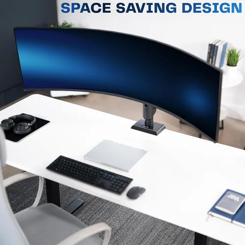 Vista 8 de VIVO Soporte de escritorio para monitor ultraancho de aluminio resistente para pantallas de hasta 49 pulgadas, soporta 39.6 libras, soporte vertical