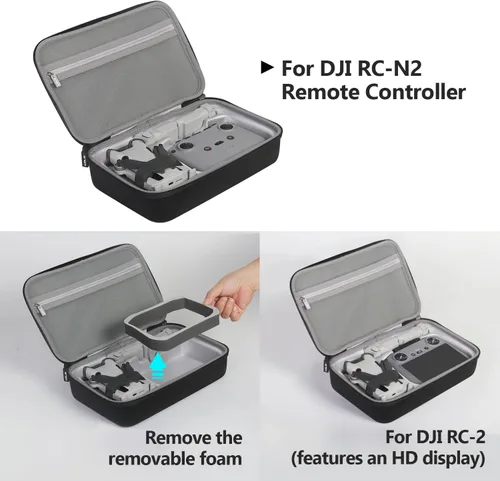 Vista 8 de JSVER Funda de transporte para DJI Mini 4 Pro EVA carcasa rígida funda protectora para DJI Mini 4 Pro/Mini 3/Mini 3 Pro Bolsa de viaje para Mini 4