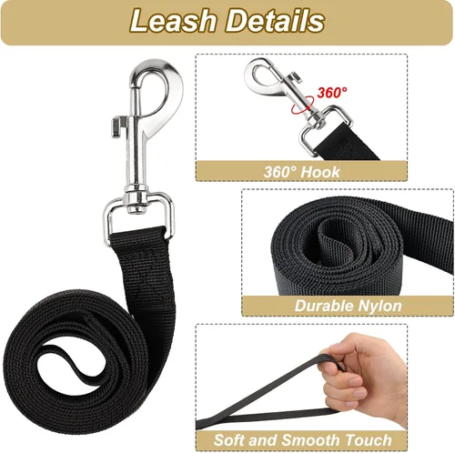 Vista 7 de Annchwool Arnés táctico para perros pequeños con asa, chaleco de servicio militar y correa para entrenamiento al aire libre, caminar, senderismo