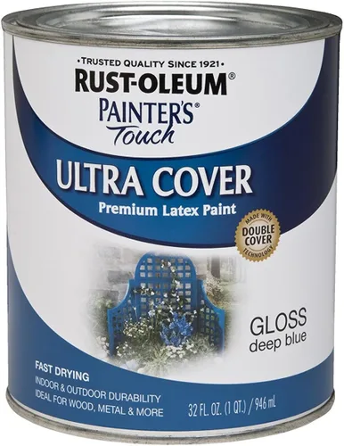 Vista 26 de Rust-Oleum 1976502 Painter's Touch - Pintura de látex, cuarto de galón, negro plano, 32 onzas líquidas, (paquete de 1)
