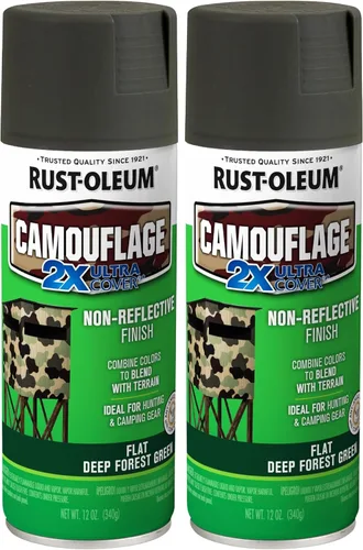 Vista 19 de Rust-Oleum 279176 Camuflaje 2X Ultra Cover Pintura en aerosol, 12 onzas, verde militar