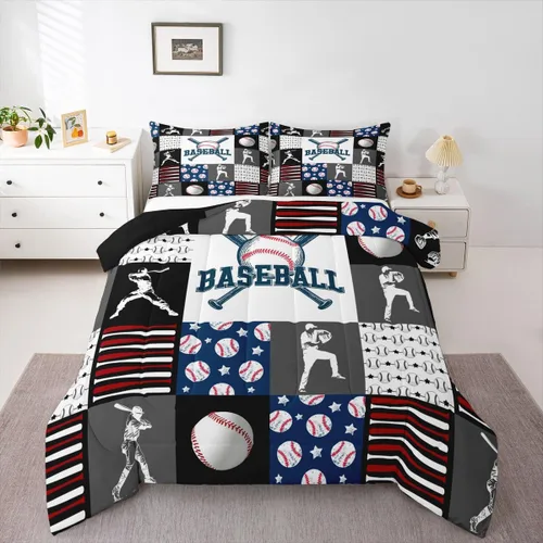 Vista 138 de Juego de ropa de cama de baloncesto para niños y adolescentes, juego de edredón deportivo para niños, tamaño matrimonial, suave, ligero, decoración