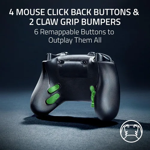 Vista 6 de Razer Wolverine V3 Pro Wireless Gaming Controller Licensed for Xbox Series XS, Xbox One, Windows PC - 6 Remappable Buttons - Fast Triggers