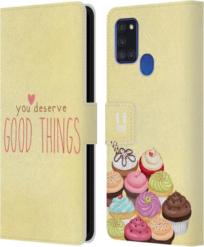 Vista 196 de Head Case Designs Assortment Cupcakes Happiness Leather Wallet Case Compatible with Samsung Galaxy A07 4G Surtido