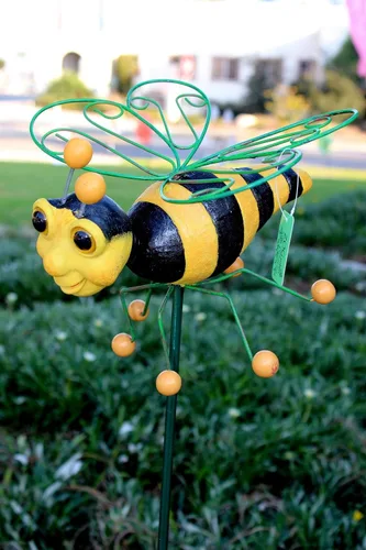 Vista 2 de BEE Garden Stake/Estatua/Figurine BEE Yard Art - Grande