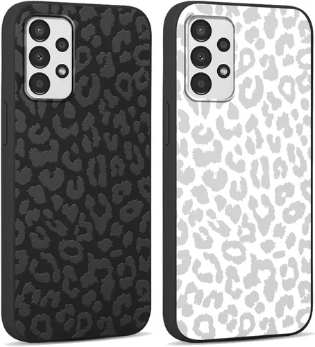 Vista 63 de Pack de 2 fundas con estampado de guepardo para Samsung Galaxy A03s 4G de 6.5", fundas de diseño de patrón de leopardo de lujo, de silicona suave