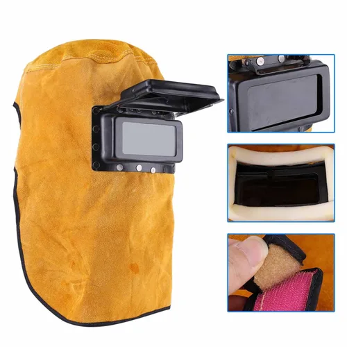Vista 6 de Máscara de soldador, máscara de casco de soldadura transpirable resistente al calor con lente