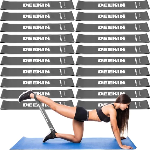 Vista 9 de DEEKIN 20 Pcs Resistance Bands Bulk Loop Resistance Exercise Bands for Working Out Stretch Yoga Starter Set Elastic Exercise Fitness Band Equipment