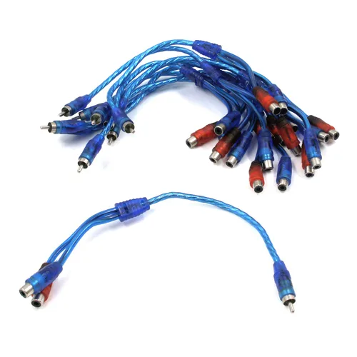 Vista 7 de Antrader 7.87 pulgadas 1 hembra a 2 macho RCA Y cable divisor para audio
