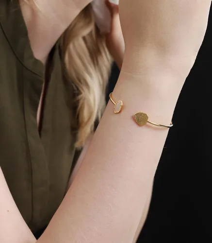 Vista 70 de OZEL - Pulseras para mujer, chapados en oro real de 18 quilates, pulseras de oro de cristal colorido para regalos