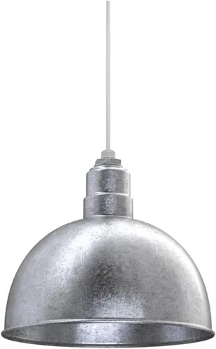 Vista 19 de Steel Lighting Co. Colgante de cuenco rosa Lámpara montada en el techo Cúpula de 15 pulgadas vástago de 12 pulgadas Estilo granero de acero