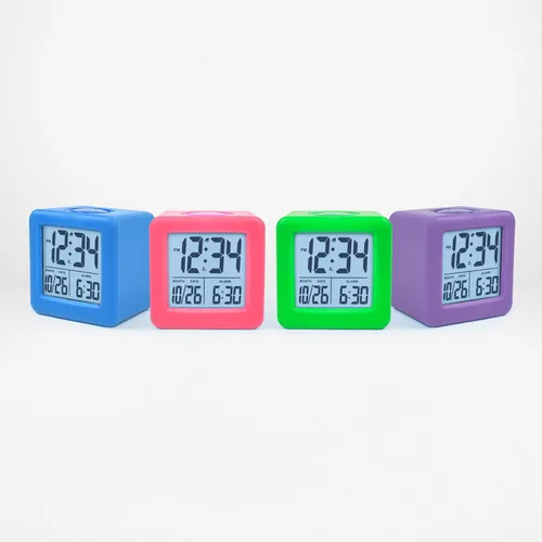 Vista 5 de Equity 73005 - Reloj despertador LCD con luz inteligente, color azul