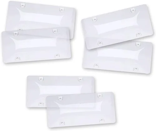 Vista 10 de Zone Tech - Protectores transparentes para marco de matrícula, paquete de 2 protectores de burbujas para todo tipo de clima, se adapta a cualquier