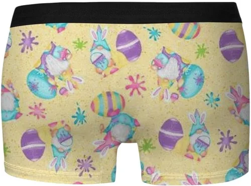 Vista 2 de Happy Easter Day Men Boxer Briefs Easter Egg Printed Underwear Comfort Soft Boxer Briefs