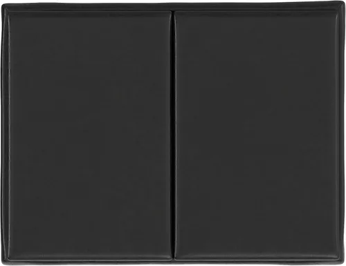Vista 6 de SIMPLIHOME Owen - Otomana rectangular de cuero vegano de 34 pulgadas de Negro (Distressed Black)