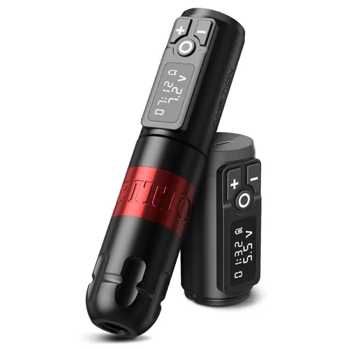 Vista 16 de Ambition Soldier - Bolígrafo rotativo de batería para tatuajes con cartucho, máquina de tatuaje con motor sin núcleo de 2400 mAh, fuente