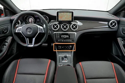 Vista 7 de x xotic tech Interruptor de control de aire acondicionado, marco de fibra de carbono real, compatible con Mercedes Benz A180 CLA180 CLA200 CLA250