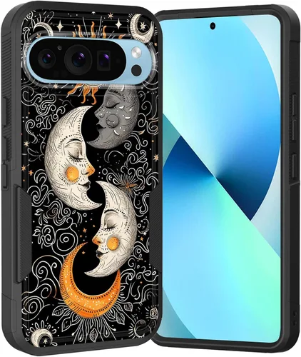 Vista 24 de Funda para Pixel 6A, Híbrida de Doble Capa de Servicio Pesado Resistente a Prueba de Golpes PC Duro + Funda Protectora de Silicona Suave para Google