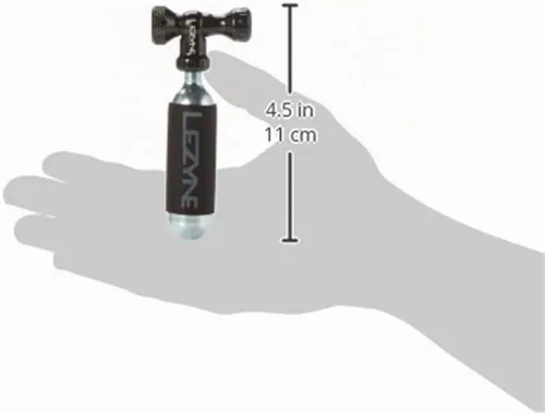 Vista 3 de LEZYNE Inflador de neumáticos de bicicleta Control Drive CO2 Negro - Cabeza y cartucho de 0.56 oz