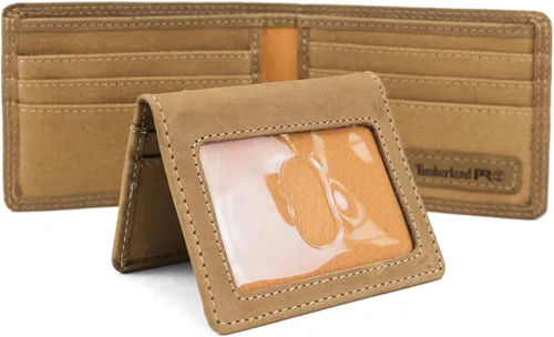 Vista 5 de Timberland PRO Men's Leather RFID Wallet with Removable Flip Pocket Card Carrier