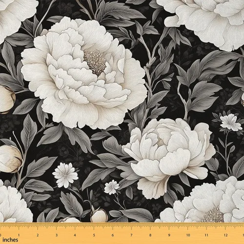 Vista 32 de Feelyou Tela de Flores Groovy por Yarda 1 Yarda Niños Tela de Tapicería Floral Retro para Sillas para Niños Niñas Adolescentes Flores Hippie