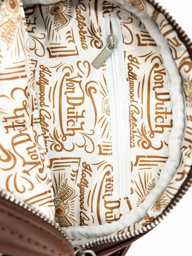 Vista 4 de Von Dutch Bolso de boliche para mujer, elegante bolso de mano con correa ajustable, interior espacioso
