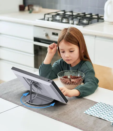 Vista 3 de Almoz Echo Show - Soporte giratorio e inclinable de 15, de aluminio Echo 15 con base giratoria de 360 grados, ángulo de visión ajustable, soporte