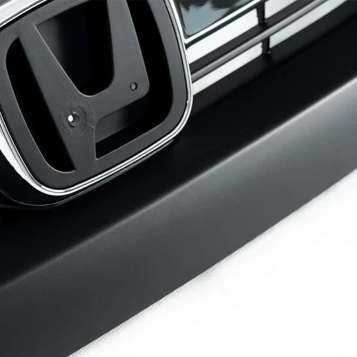 Vista 8 de PIT66 Rejilla delantera superior del parachoques en capó negro con cromo compatible con Honda Civic 10th Limousine 2016 2017 2018 parrilla para Civic