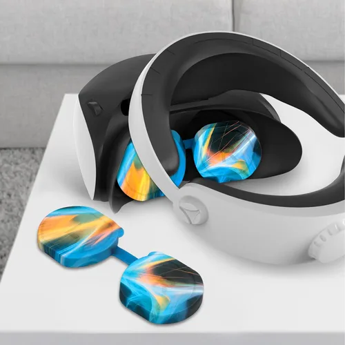 Vista 6 de Protector de lente compatible con PSVR2, cubierta de lente compatible con lentes PS VR 2, silicona suave, lavable, a prueba de polvo, antiarañazos