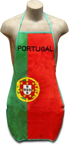 Vista 2 de Portugal Bandera Cocina y Barbacoa Set w/Delantal, Guante de Horno y Olla Portugués, Verde, rojo, amarillo., Talla única