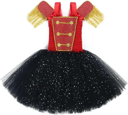 Vista 6 de Disfraz de árbol de Navidad para niñas, disfraz de cosplay con vestido de tul LED iluminado, accesorios de Navidad, ropa de fiesta