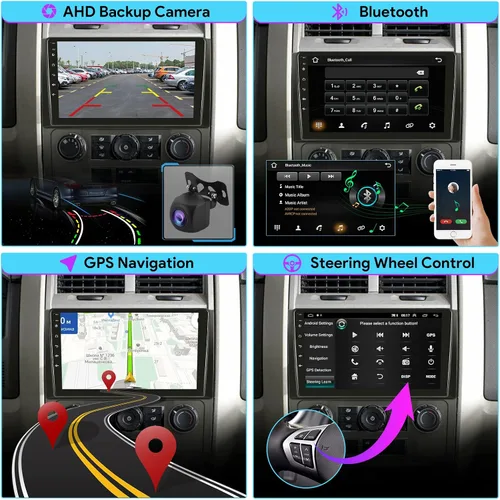 Vista 6 de [2+64GB] Radio de coche para Ford Escape Kuga Mazda Tribute 2007-2012, 9 pulgadas Android 13 pantalla táctil estéreo, Carplay/Android