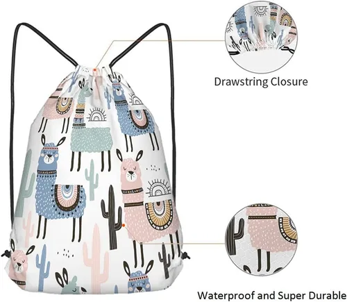 Vista 5 de Beabes Skulls - Bolsas con cordón para mochila, saco de gimnasio con cordón, Multi-a126, 14x16.9 Inch, Mochilas de viaje