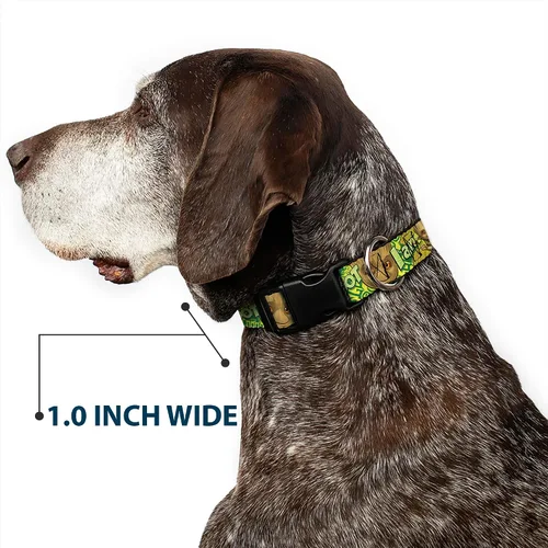 Vista 6 de Marvel Comics - Collar para mascotas, collar de perro, hebilla de plástico, Baby Groot Pose Face I Am Groot Browns Greens Yellows, 9.5 a 13