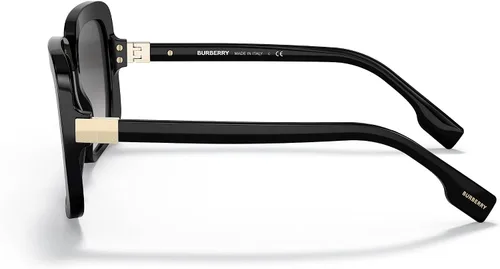 Vista 2 de BURBERRY BE 4363 30018G Gafas de sol cuadradas de plástico negro lente gradiente gris, Negro