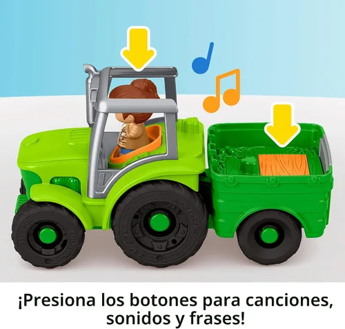 Vista 3 de Fisher-Price Little People Push & Play Tractor, Ages 1+