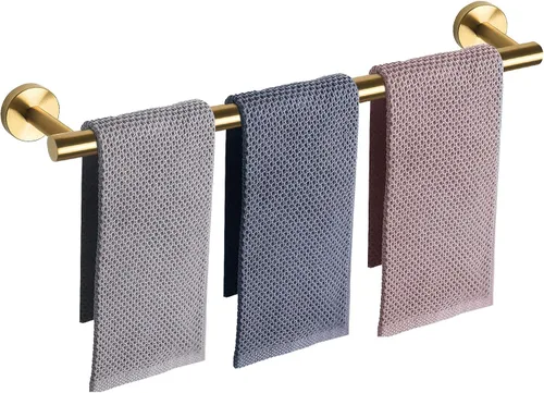 Vista 41 de NearMoon - Barra para toallas de baño, accesorios de baño de acero inoxidable, para toalla de ducha para baño, soporte de toalla montado en la pared