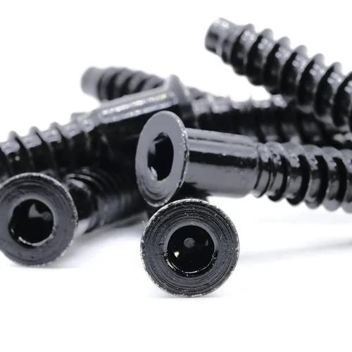 Vista 9 de ReplacementScrews Tornillos de montaje negros compatibles con IKEA Part 100219/100214 (IDANAS, HEMNES, Ivar) – Confirmat de rosca gruesa