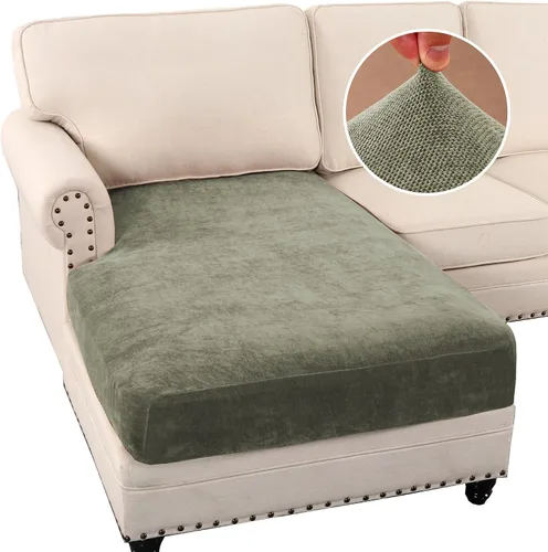 Vista 35 de H.VERSAILTEX Fundas de cojín de felpilla de colores mixtos para sofá, fundas suaves para sofá de 3 plazas, fundas elásticas para sofá de mascotas