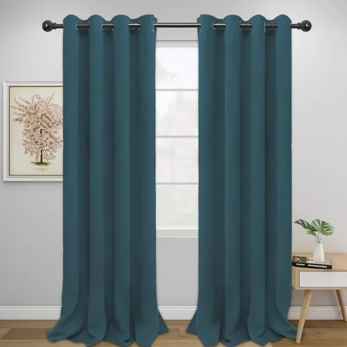 Vista 239 de Easy-Going - Cortinas opacas para dormitorio, aislamiento térmico sólido con ojales, cortinas de ventana para reducción de ruido, cortinas