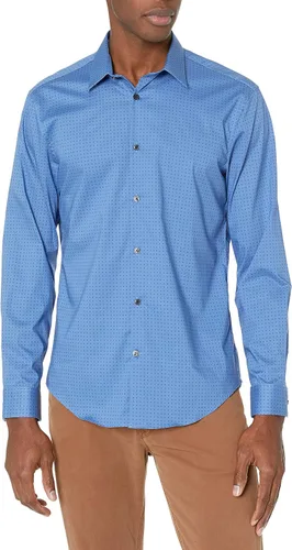 Vista 2 de Calvin Klein Camisa de vestir con estampado de corte ajustado Xtreme para hombre