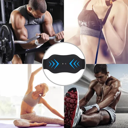 Vista 7 de Estimulador ABS, estimulador muscular EMS, máquina de abdominales, equipo de entrenamiento físico para mujeres y hombres, tóner muscular portátil