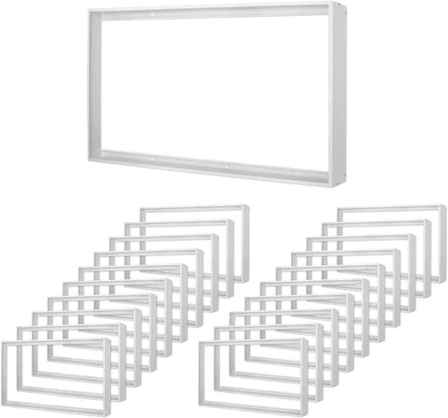 Vista 10 de Kit de montaje en superficie de 1 x 4 para panel plano LED, marco de techo de aluminio para 12 x 48 x 3.13 pulgadas, bueno para panel iluminado