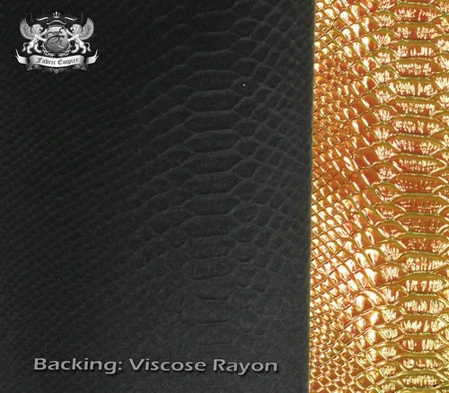Vista 4 de Fabric Empire Tapicería de vinilo en relieve de serpiente holograma brillante holograma tela material cobre 54 pulgadas de ancho vendido por The Yard