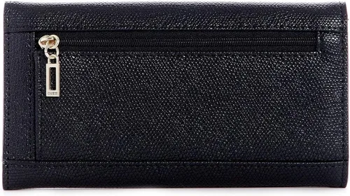 Vista 3 de GUESS Pish Posh - Cartera delgada con logotipo negro para mujer con caja de regalo