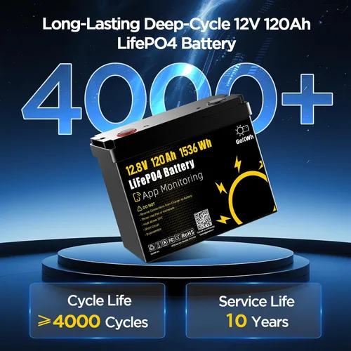 Vista 5 de Batería de litio LiFePO4 de 12V 120Ah con aplicación inteligente