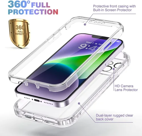 Vista 1169 de DIACLARA - Funda transparente compatible con iPhone XR 6.1 pulgadas 2018