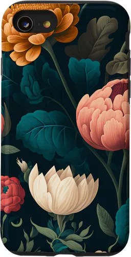 Vista 13 de Funda floral Moody Moody con diseño de flores oscuras vintage para iPhone 15
