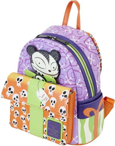 Vista 8 de Loungefly Disney Nightmare Before Christmas Scary Teddy Present Glow Mini mochila